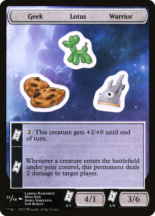 Geek Lotus Warrior (UNF-032) - Unfinity Sticker Sheets