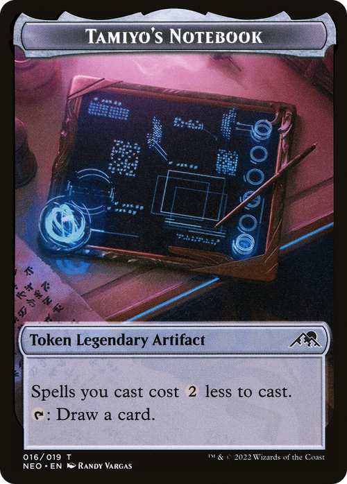Tamiyo's Notebook Token (NEO-016) - Kamigawa: Neon Dynasty Tokens