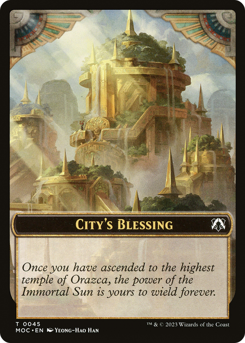 City's Blessing (TMOC-045) - March of the Machine Commander Tokens