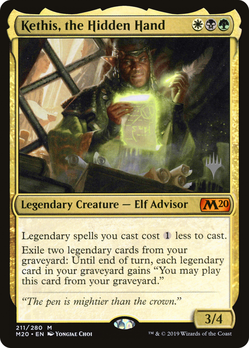 Kethis, the Hidden Hand (PPM20-211P) - Core Set 2020 Promos
