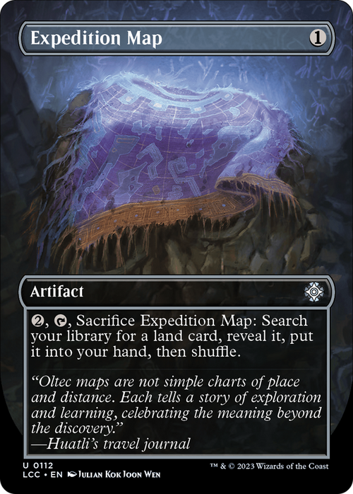 Expedition Map (Borderless) (LCC-112) - The Lost Caverns of Ixalan Commander Foil