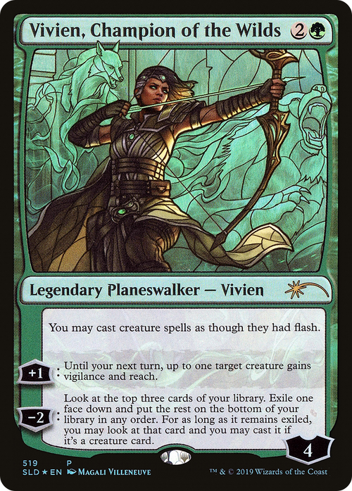 Vivien, Champion of the Wilds (Stained Glass) (SLD-519) - Secret Lair Drop Foil