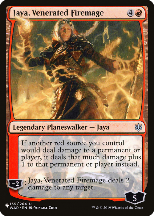 Jaya, Venerated Firemage (LIST-WAR-135) - The List