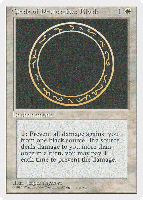 Circle of Protection: Black (4ED-) - Fourth Edition