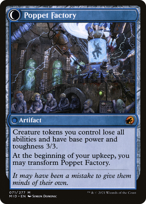 Poppet Stitcher (MID-071) - Innistrad: Midnight Hunt: (Double Faced Transform) Foil