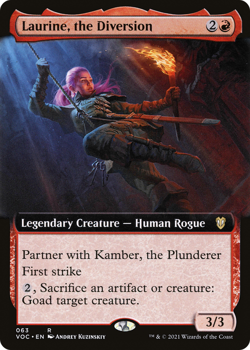 Laurine, the Diversion (Extended Art) (VOC-063) - Crimson Vow Commander: (Extended Art)