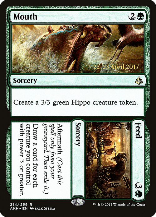 Mouth // Feed (PRE-214S) - Amonkhet Promos Foil