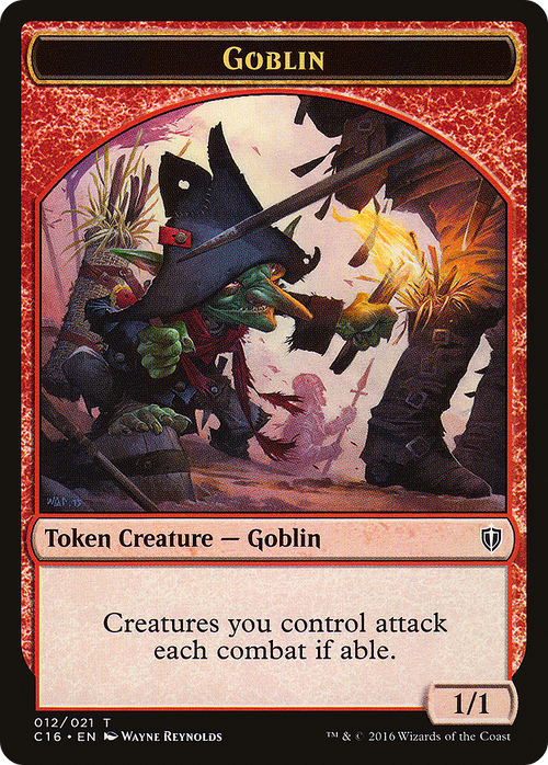 Goblin // Zombie Double-Sided Token (C16-012) - Commander 2016 Tokens