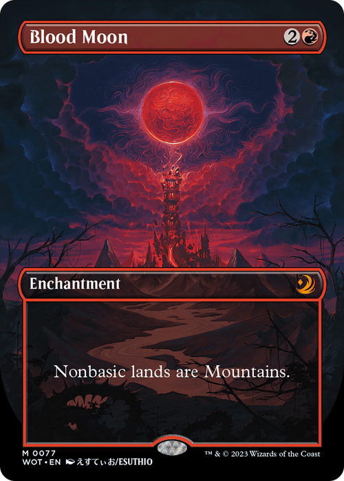 Blood Moon (Anime Borderless) (WOT-077) - Wilds of Eldraine: Enchanting Tales