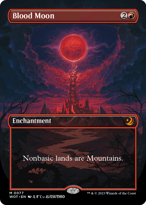 Blood Moon (Anime Borderless) (WOT-077) - Wilds of Eldraine: Enchanting Tales