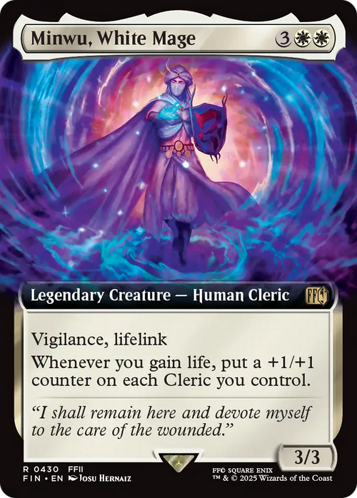 Minwu, White Mage (Extended Art) (FIN-430) - FINAL FANTASY: (Extended Art) Foil
