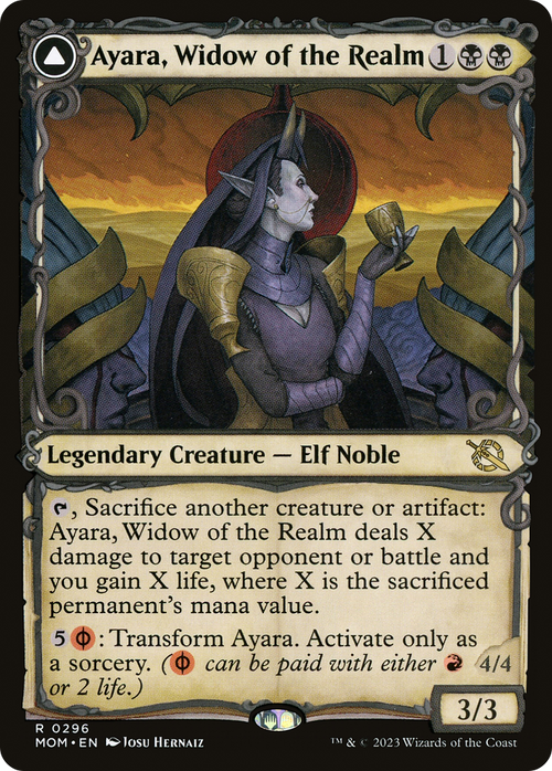 Ayara, Widow of the Realm (Showcase) (MOM-296) - March of the Machine: (Showcase) Foil