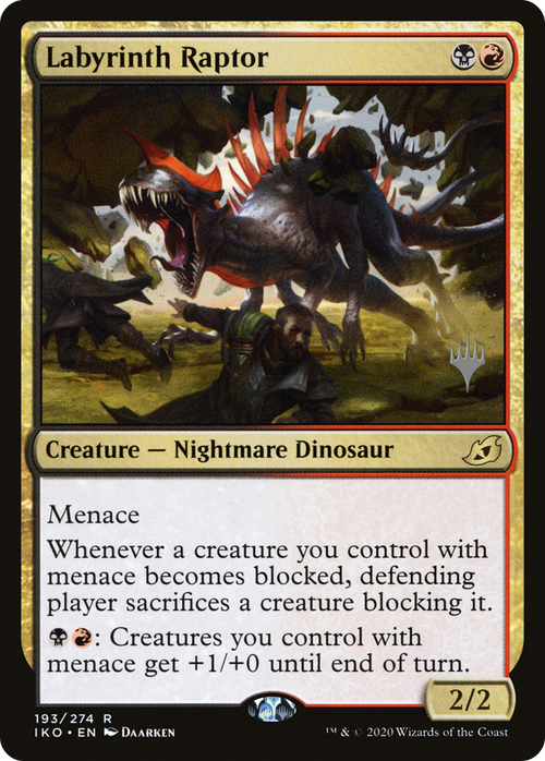 Labyrinth Raptor (PPIKO-193P) - Ikoria: Lair of Behemoths Promos Foil