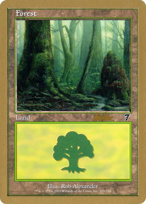 Forest (329) - 2002 Brian Kibler (7ED) (WCD-) - World Championship Decks 2002
