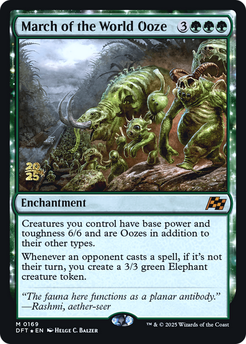 March of the World Ooze (PRE-169S) - Prerelease Cards: (enchantment) Foil