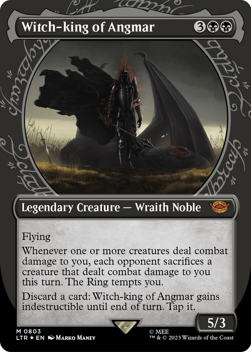 Witch-king of Angmar (Showcase) (Surge Foil) (LTR-803) - The Lord of the Rings: Tales of Middle-earth: (Showcase) (Borderless) Foil