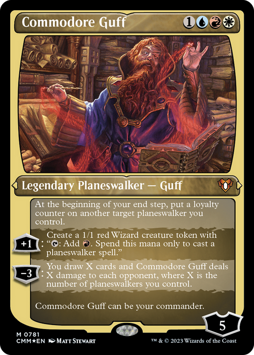 Commodore Guff (Display Commander) (Foil Etched) - Thick Stock (CMM-781) - Commander Masters Foil