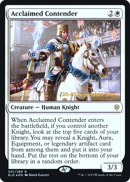 Acclaimed Contender (PRE-01S) - Throne of Eldraine Promos Foil