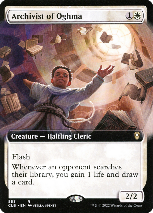 Archivist of Oghma (Extended Art) (CLB-553) - Commander Legends: Battle for Baldur's Gate: (Extended Art) Foil