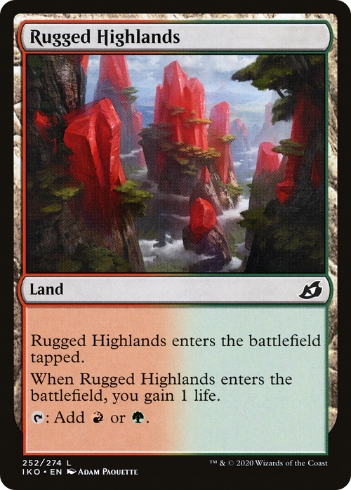 Rugged Highlands (IKO-252) - Ikoria: Lair of Behemoths Foil