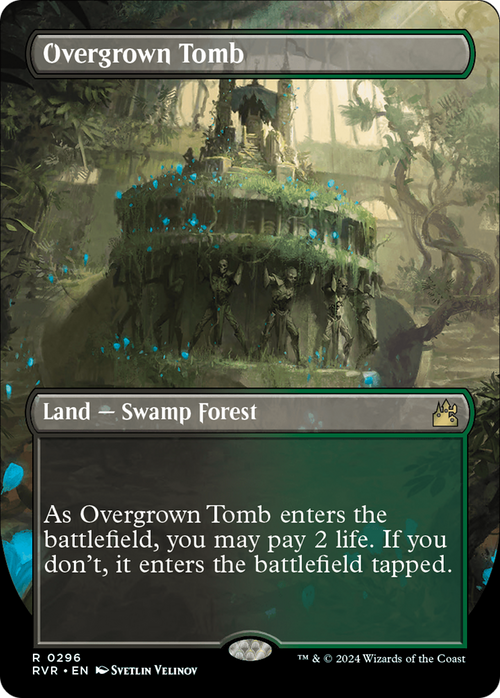 Overgrown Tomb (Borderless) (RVR-296) - Ravnica Remastered Foil