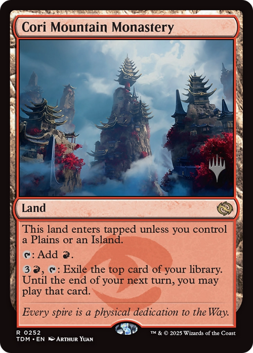 Cori Mountain Monastery (PPTDM-252P) - Promo Pack: Tarkir: Dragonstorm Foil