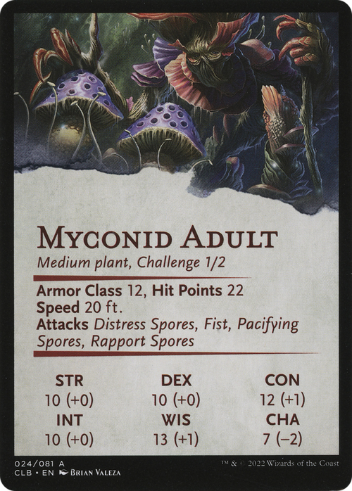 Myconid Spore Tender // Myconid Spore Tender (ACLB-024) - Battle for Baldur's Gate Art Series (Borderless) Foil