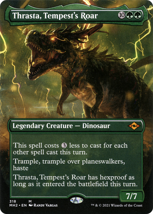 Thrasta, Tempest's Roar (Borderless) (MH2-318) - Modern Horizons 2 (Borderless) Foil