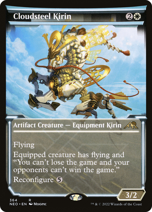 Cloudsteel Kirin (Showcase) (NEO-364) - Kamigawa: Neon Dynasty: (Showcase) Foil