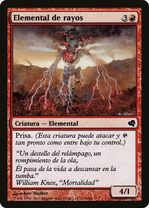 Lightning Elemental (Spanish) - "Elemental de rayos" (PS11-116) - Salvat 2011
