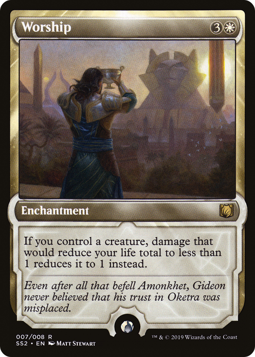 Worship (SS2-007) - Signature Spellbook: Gideon Foil