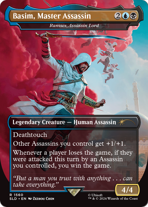 Basim, Master Assassin - Ramses, Assassin Lord (SLD-1560) - Secret Lair Drop / Basim, Master Assassin (Borderless) Foil