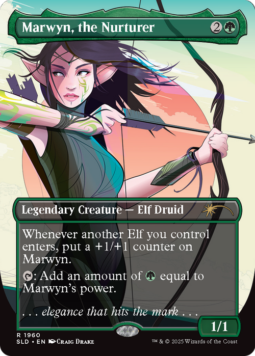 Marwyn, the Nurturer (Rainbow Foil) (SLD-1960) - Secret Lair Drop (Borderless) Foil