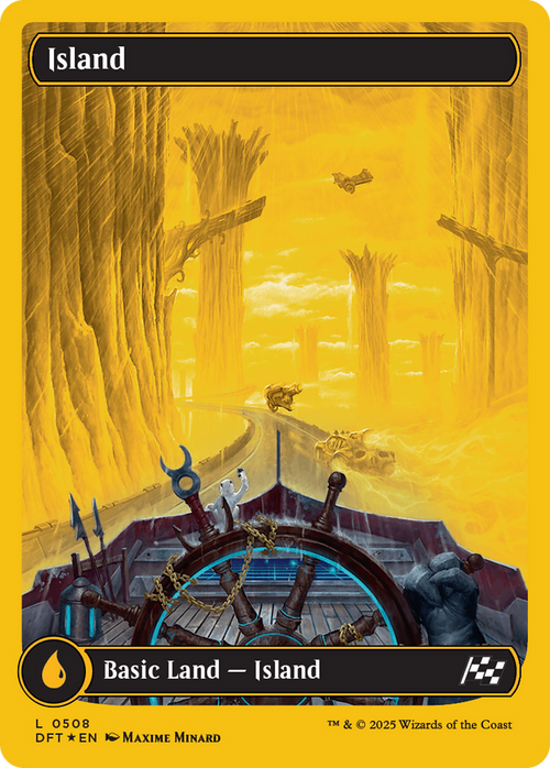 Island (0508) (First-Place Foil) (DFT-508) - Aetherdrift: (Full Art) Foil