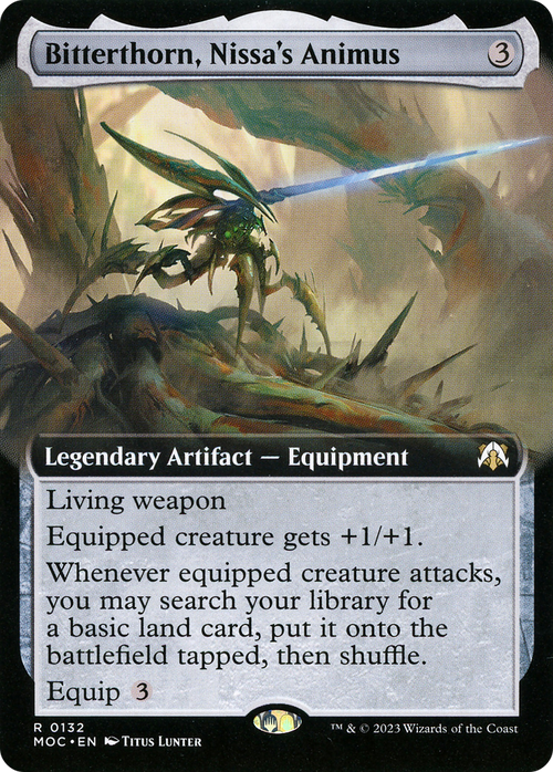 Bitterthorn, Nissa's Animus (Extended Art) (MOC-132) - March of the Machine Commander: (Extended Art)