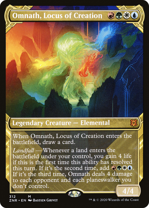 Omnath, Locus of Creation (Showcase) (ZNR-312) - Zendikar Rising: (Showcase) Foil