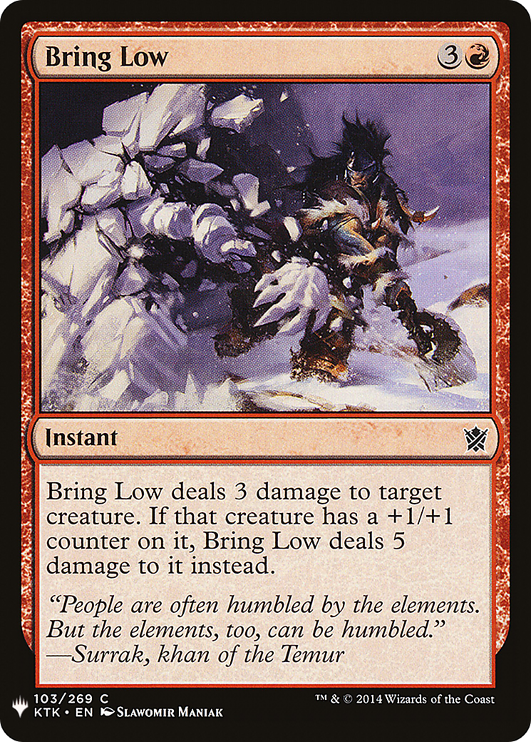 Bring Low (LIST-KTK-103) - The List