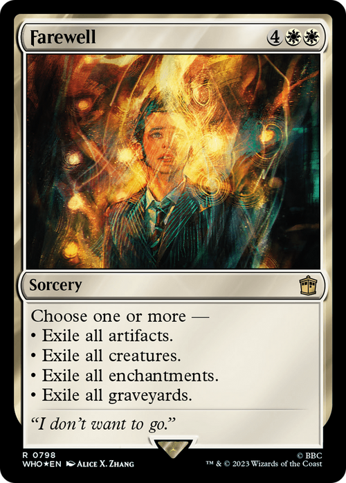Farewell (Surge Foil) (WHO-798) - Doctor Who Foil