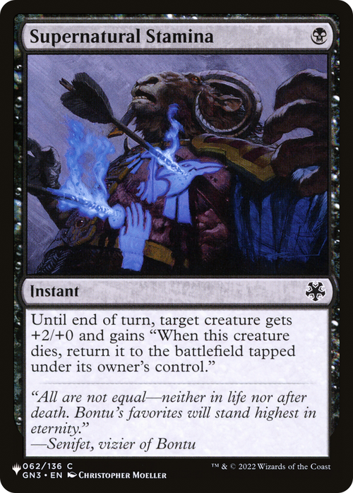 Supernatural Stamina (LIST-062/136) - The List