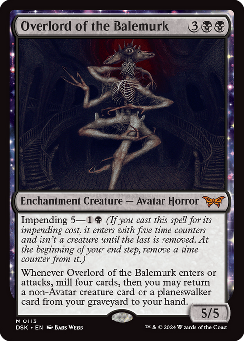 Overlord of the Balemurk (DSK-113) - Duskmourn: House of Horror: (enchantment)