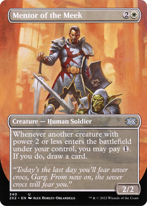 Mentor of the Meek (Borderless) (2X2-340) - Double Masters 2022