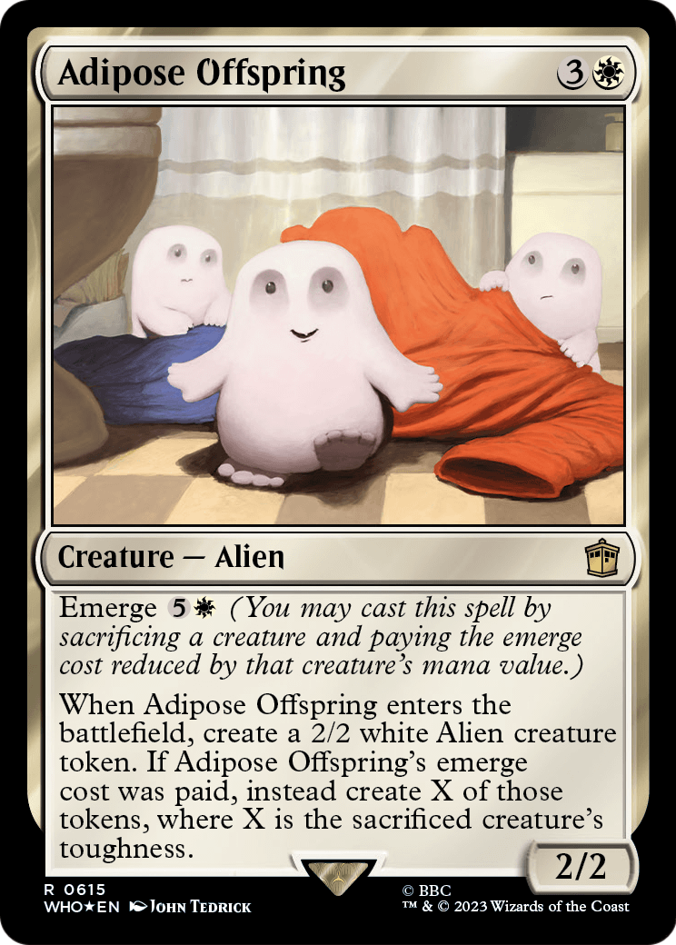 Adipose Offspring (Surge Foil) (WHO-615) - Doctor Who Foil