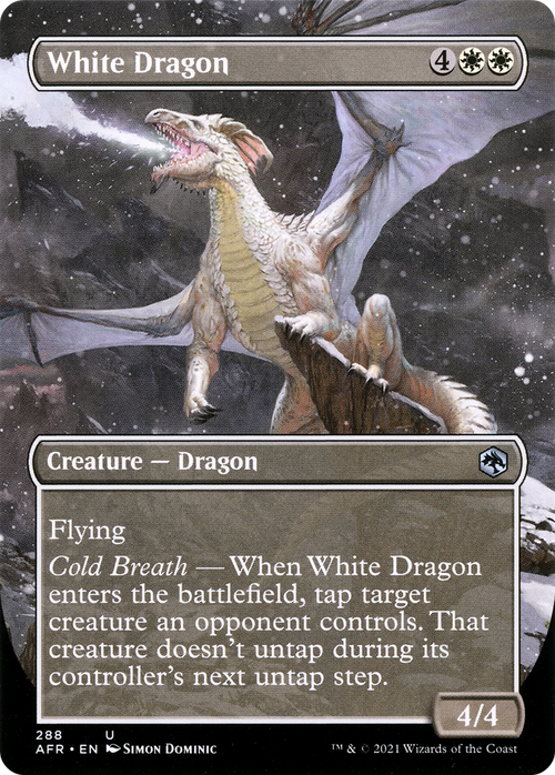 White Dragon (Borderless) (AFR-288) - Adventures in the Forgotten Realms (Borderless) Foil