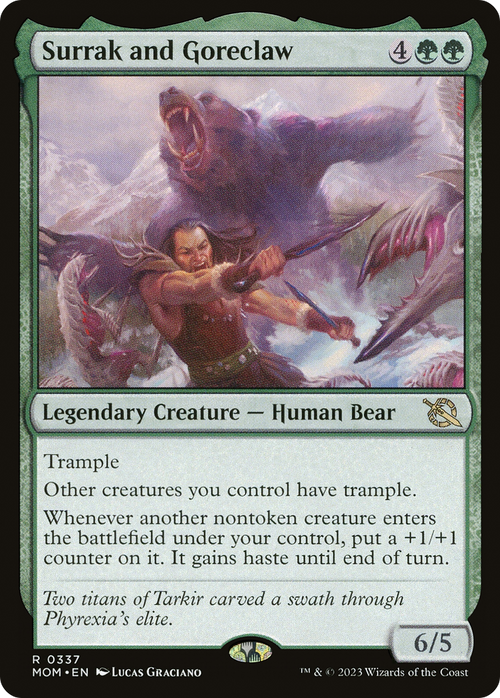 Surrak and Goreclaw (MOM-337) - March of the Machine Foil