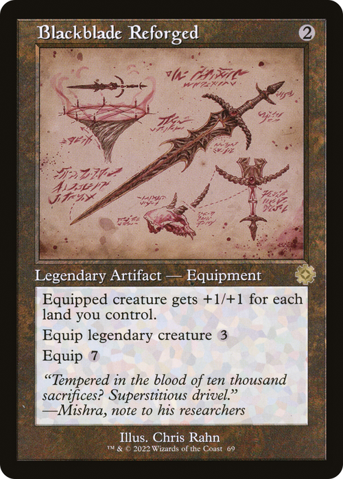Blackblade Reforged (Schematic) (BRR-069) - The Brothers' War Retro Artifacts