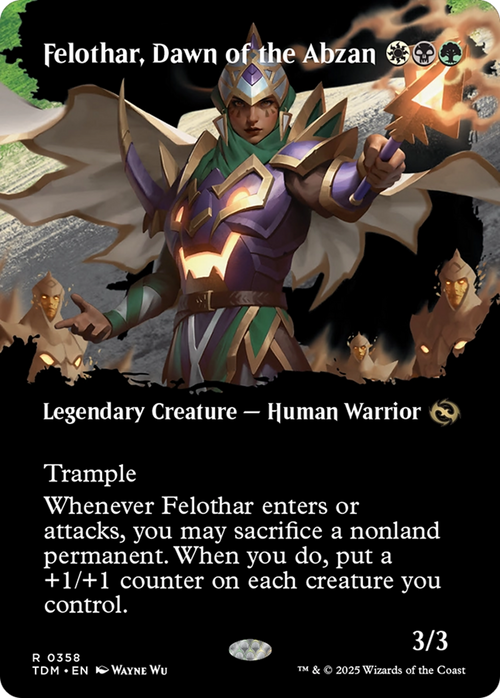 Felothar, Dawn of the Abzan (Borderless) (TDM-358) - Tarkir: Dragonstorm: (Showcase)