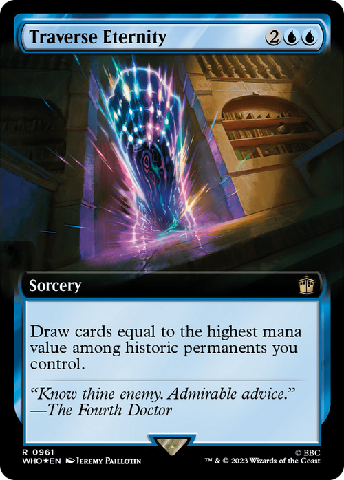 Traverse Eternity (Extended Art) (Surge Foil) (WHO-961) - Doctor Who: (Extended Art) Foil