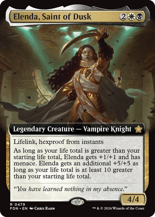 Elenda, Saint of Dusk (Extended Art) (FDN-479) - Foundations: (Extended Art) Foil