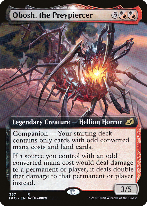 Obosh, the Preypiercer (Extended Art) (IKO-357) - Ikoria: Lair of Behemoths: (companion, Extended Art)