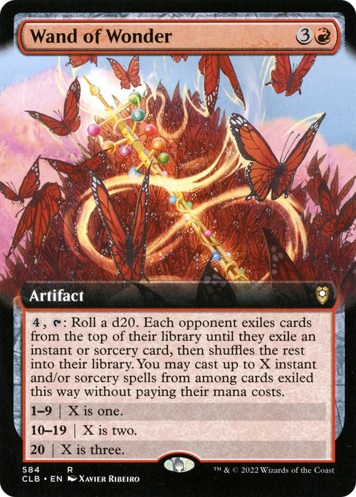 Wand of Wonder (Extended Art) (CLB-584) - Commander Legends: Battle for Baldur's Gate: (Extended Art)